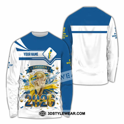 Unisex Shirt - Custom Sweden World Cup 2026 3D Shirt - Long Sleeve Shirt / S - T-shirt