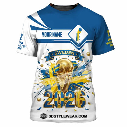 Unisex Shirt - Custom Sweden World Cup 2026 3D Shirt - T-Shirt / S - T-shirt