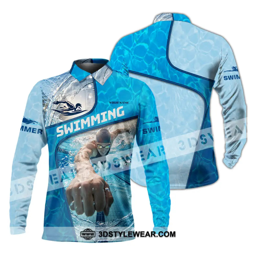Unisex Shirt - Custom Swimming Shirt - Long Sleeve Polo / S - T-shirt