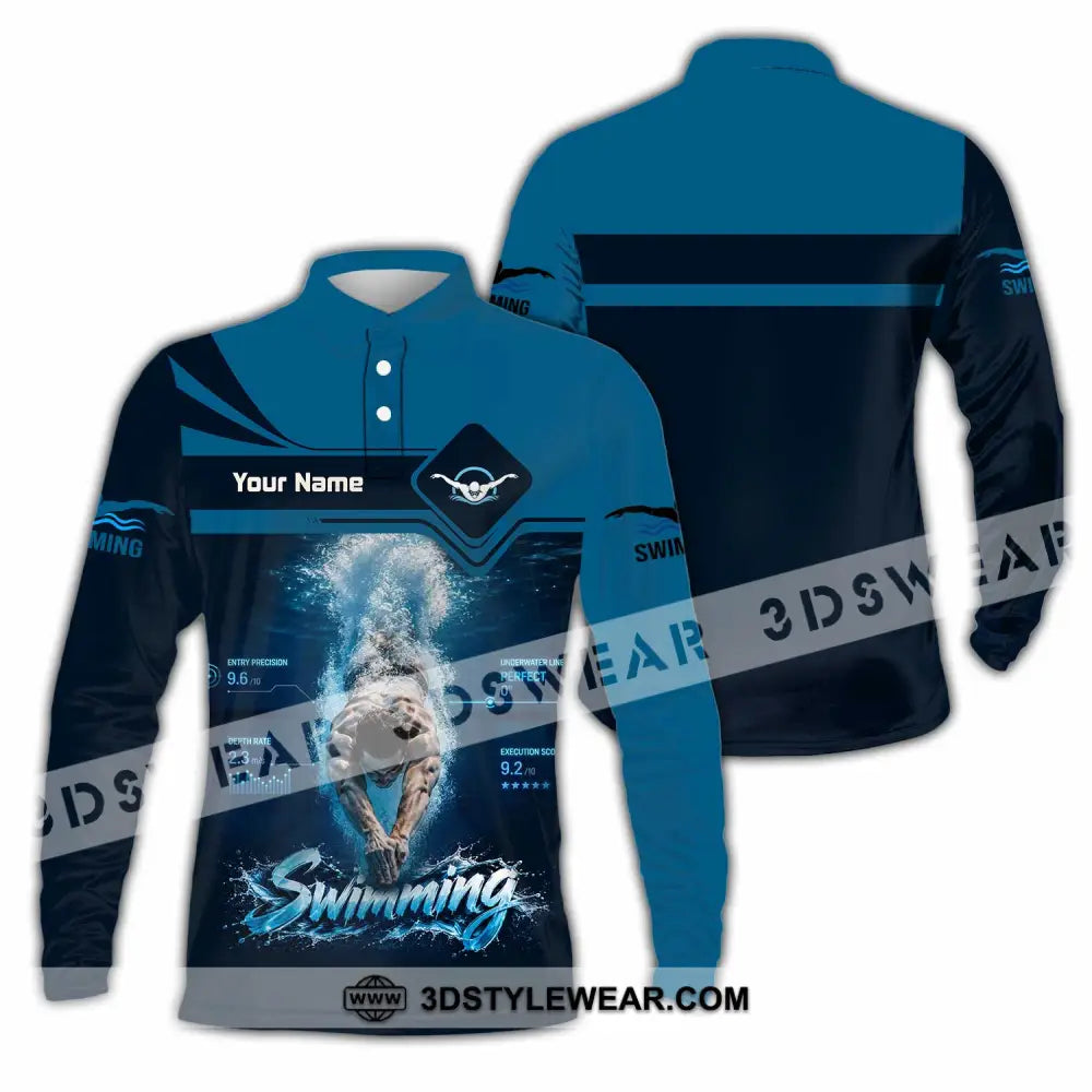 Unisex Shirt - Custom Swimming Shirt - Long Sleeve Polo / S - T-shirt