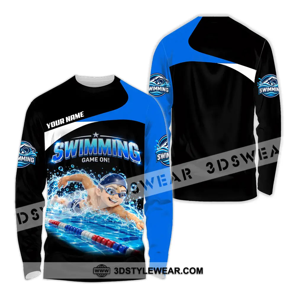 Unisex Shirt - Custom Swimming Shirt - Long Sleeve Shirt / S - T-shirt