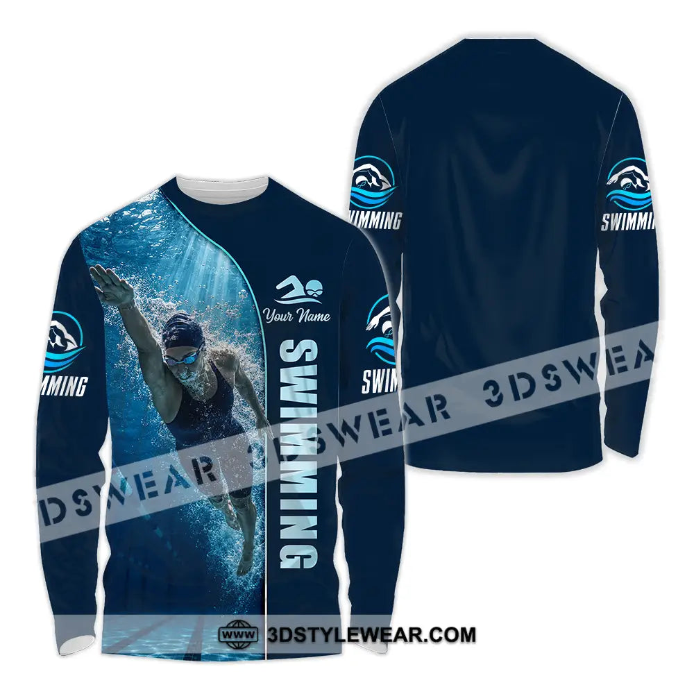 Unisex Shirt - Custom Swimming Shirt - Long Sleeve Shirt / S - T-shirt
