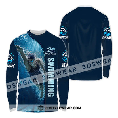Unisex Shirt - Custom Swimming Shirt - Long Sleeve Shirt / S - T-shirt