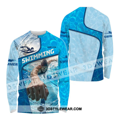 Unisex Shirt - Custom Swimming Shirt - Long Sleeve Shirt / S - T-shirt
