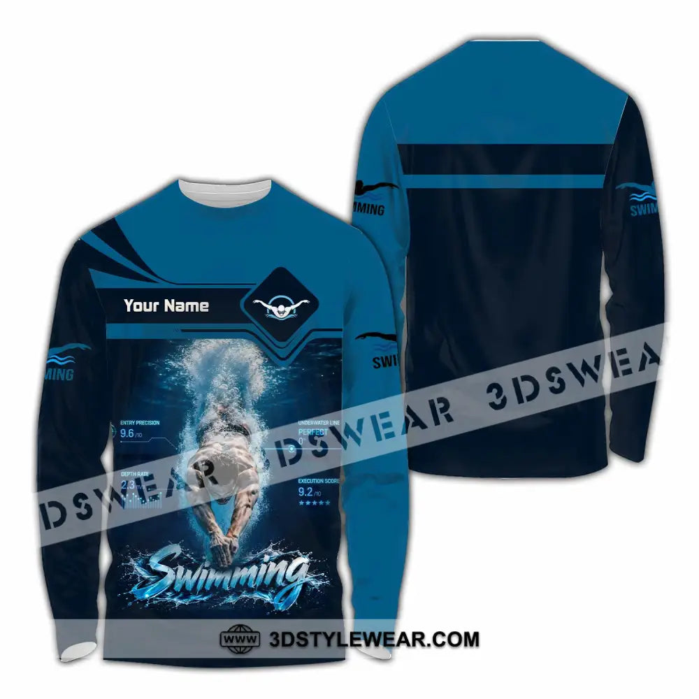 Unisex Shirt - Custom Swimming Shirt - Long Sleeve Shirt / S - T-shirt