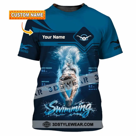 Unisex Shirt - Custom Swimming Shirt style option 1
