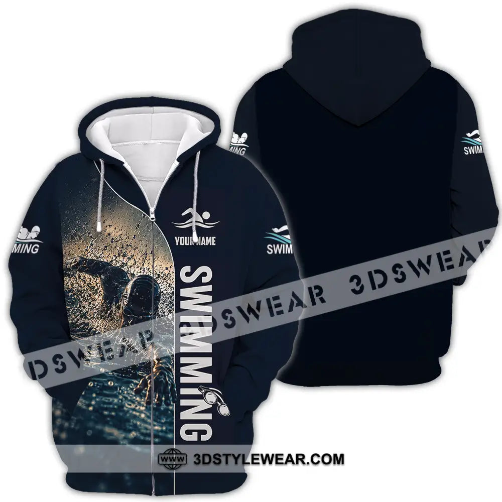 Unisex Shirt - Custom Swimming Shirt - Zipper Hoodie / S - T-shirt