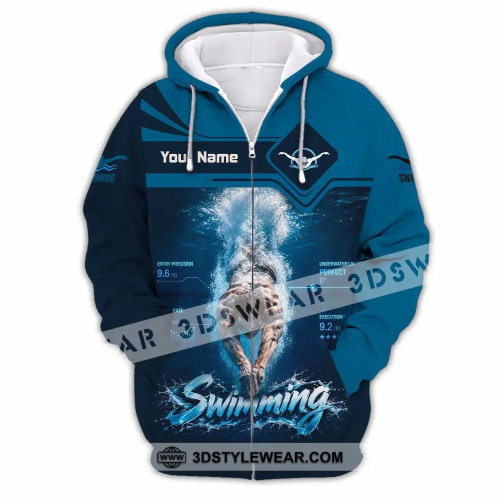 Unisex Shirt - Custom Swimming Shirt - Zipper Hoodie / S - T-shirt