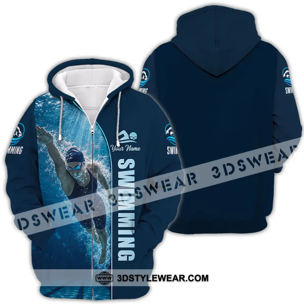Unisex Shirt - Custom Swimming Shirt - Zipper Hoodie / S - T-shirt