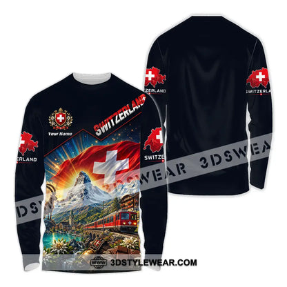 Unisex Shirt - Custom Switzerland Shirt - Long Sleeve Shirt / S - T-shirt