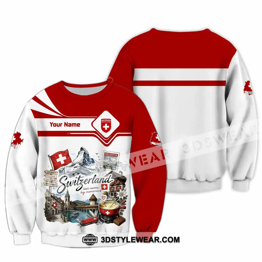 Unisex Shirt - Custom Switzerland Shirt - Long Sleeve / S - T-shirt