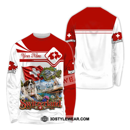 Unisex Shirt - Custom Switzerland Shirt - Long Sleeve Shirt / S - T-shirt