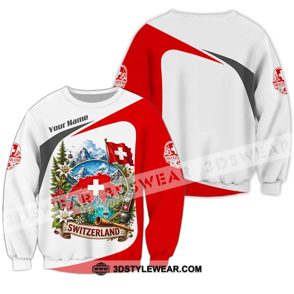 Unisex Shirt - Custom Switzerland Shirt - Long Sleeve / S - T-shirt
