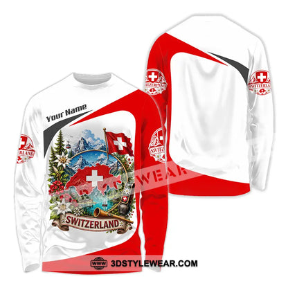 Unisex Shirt - Custom Switzerland Shirt - Long Sleeve Shirt / S - T-shirt
