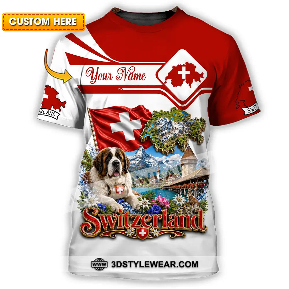 Unisex Shirt - Custom Switzerland Shirt - T-shirt