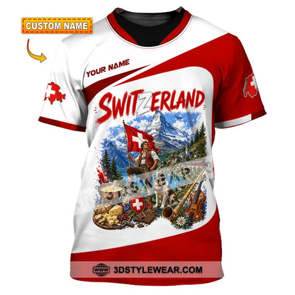 Unisex Shirt - Custom Switzerland Shirt - T-shirt