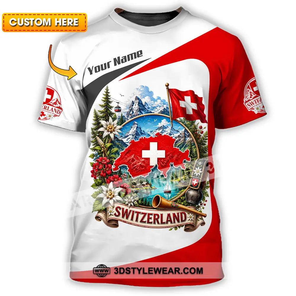 Unisex Shirt - Custom Switzerland Shirt - T-shirt