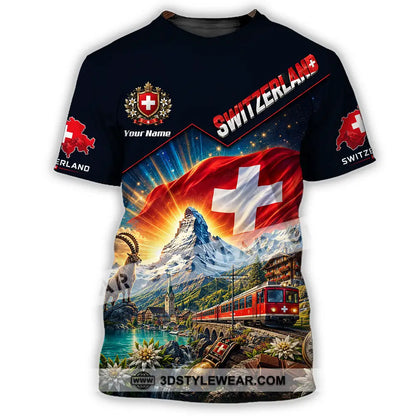 Unisex Shirt - Custom Switzerland Shirt - T-Shirt / S - T-shirt