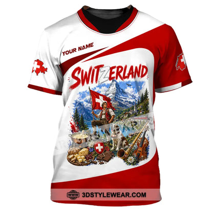 Unisex Shirt - Custom Switzerland Shirt - T-Shirt / S - T-shirt