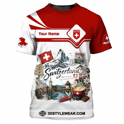 Unisex Shirt - Custom Switzerland Shirt - T-Shirt / S - T-shirt