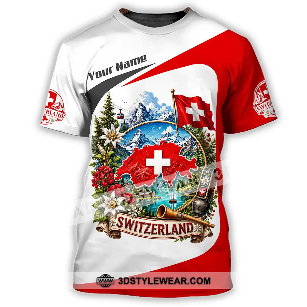 Unisex Shirt - Custom Switzerland Shirt - T-Shirt / S - T-shirt