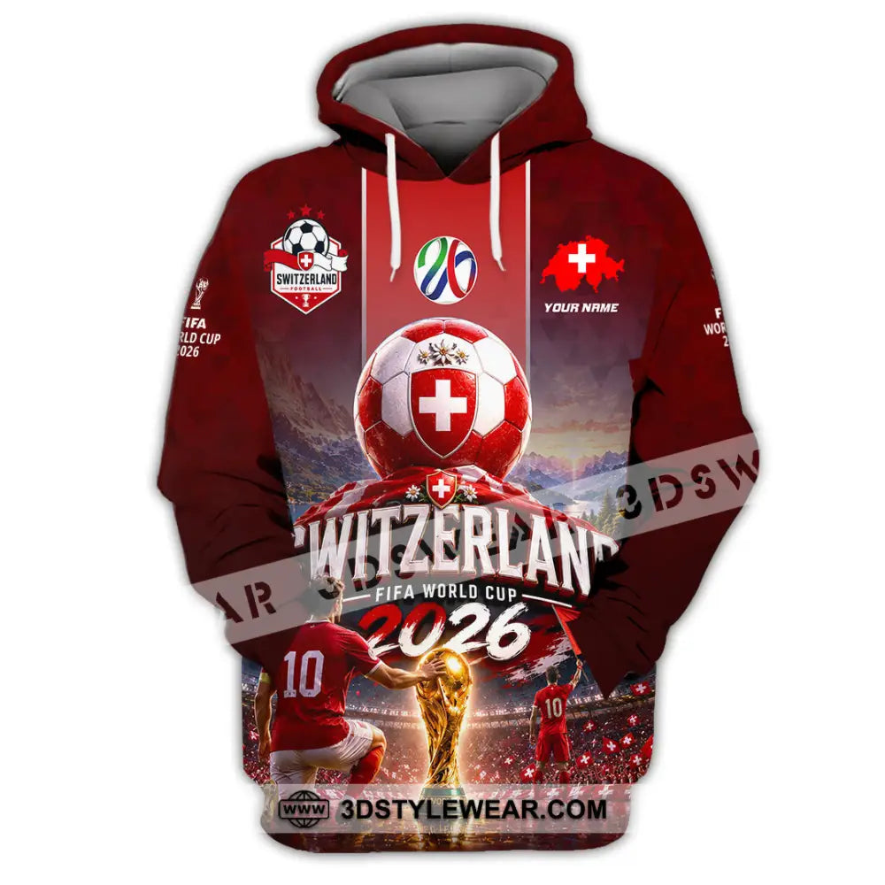 Unisex Shirt - Custom Switzerland World Cup 2026 Shirt - Hoodie / S - T-shirt