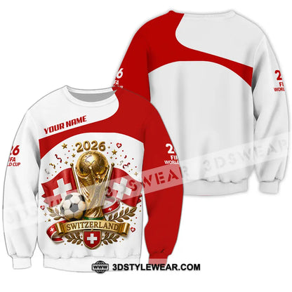 Unisex Shirt - Custom Switzerland World Cup 2026 Shirt - Long Sleeve / S - T-shirt