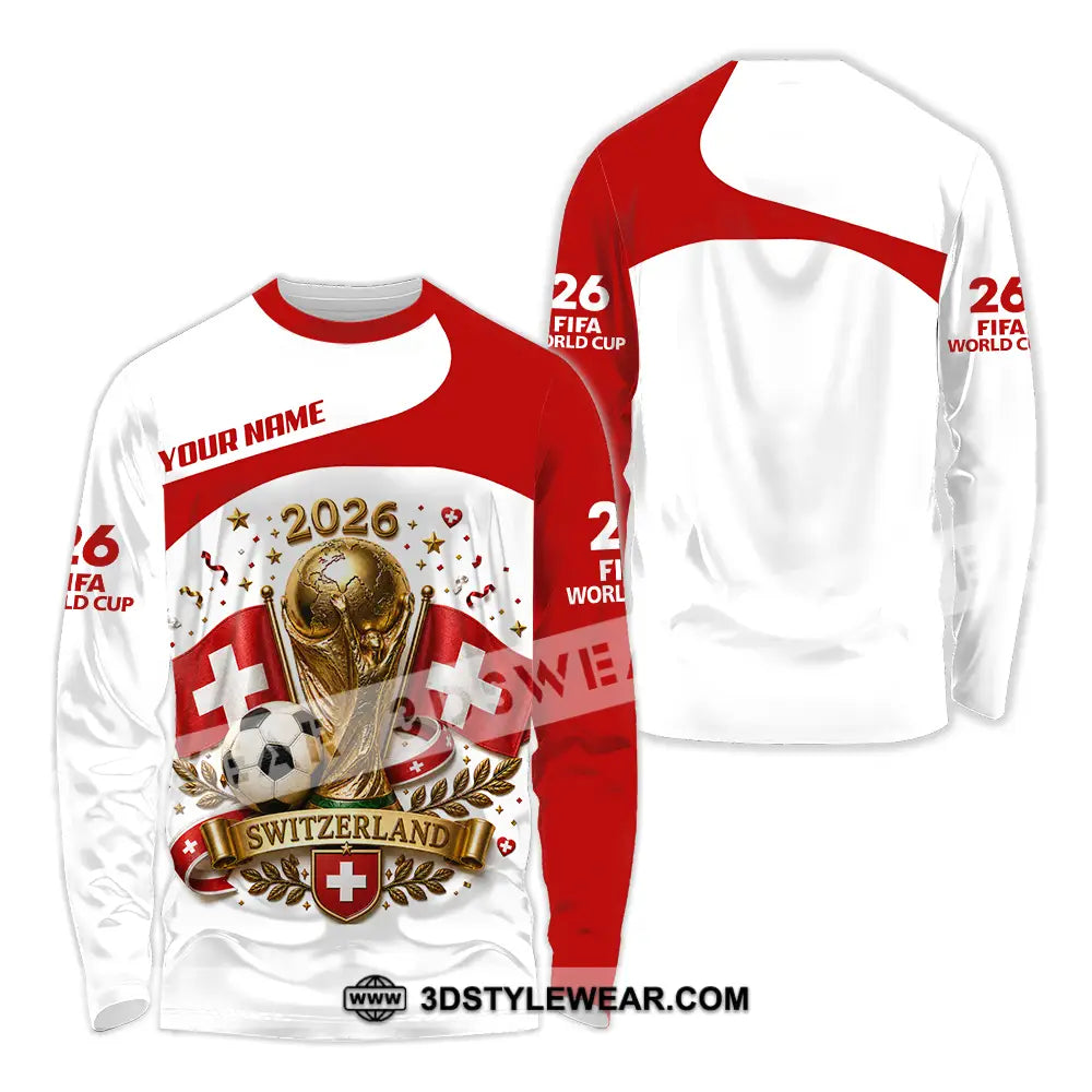 Unisex Shirt - Custom Switzerland World Cup 2026 Shirt - Long Sleeve Shirt / S - T-shirt