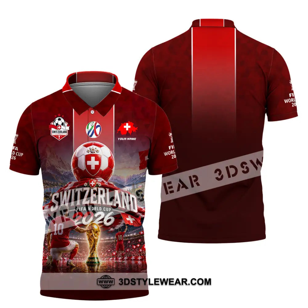 Unisex Shirt - Custom Switzerland World Cup 2026 Shirt - Polo Shirt / S - T-shirt