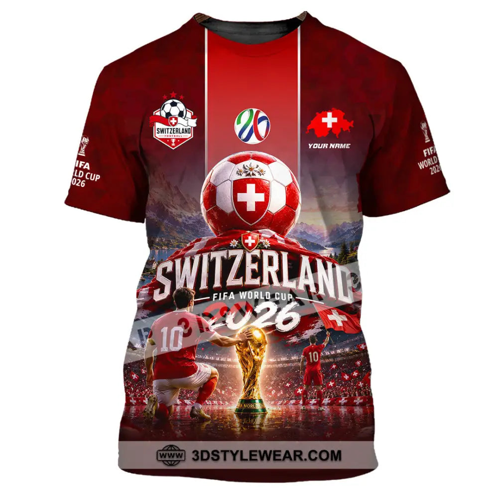 Unisex Shirt - Custom Switzerland World Cup 2026 Shirt - T-Shirt / S - T-shirt