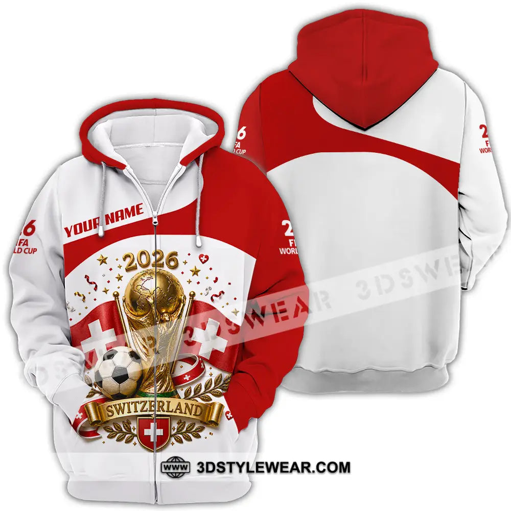 Unisex Shirt - Custom Switzerland World Cup 2026 Shirt - Zipper Hoodie / S - T-shirt