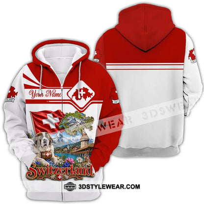 Unisex Shirt - Custom Switzerland Shirt - Zipper Hoodie / S - T-shirt