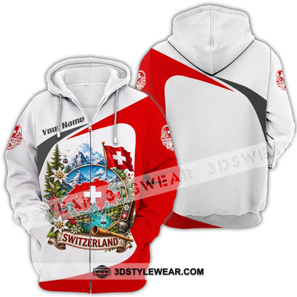 Unisex Shirt - Custom Switzerland Shirt - Zipper Hoodie / S - T-shirt