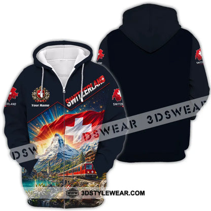 Unisex Shirt - Custom Switzerland Shirt - Zipper Hoodie / S - T-shirt