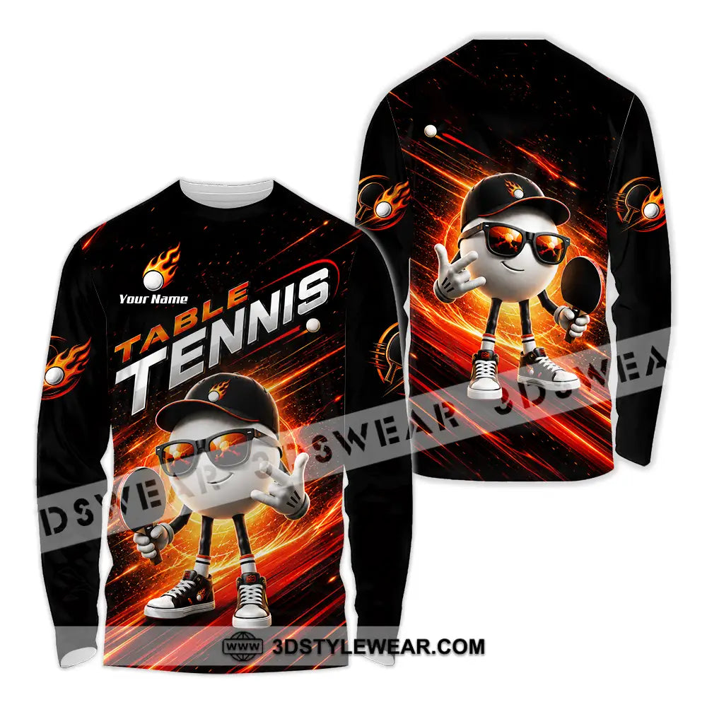 Unisex Shirt - Custom Table Tennis Shirt - Long Sleeve Shirt / S - T-shirt