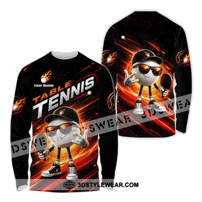 Unisex Shirt - Custom Table Tennis Shirt - Long Sleeve Shirt / S - T-shirt