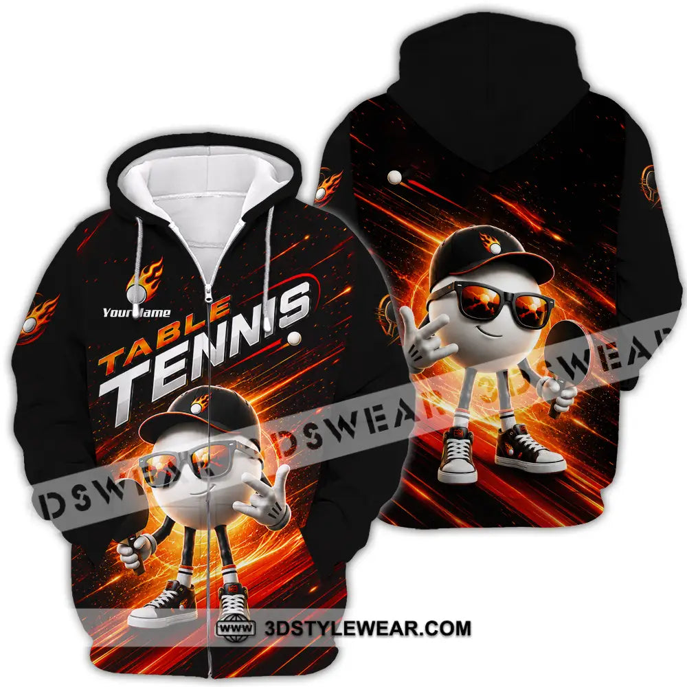 Unisex Shirt - Custom Table Tennis Shirt - Zipper Hoodie / S - T-shirt