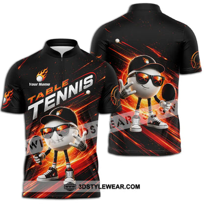 Unisex Shirt - Custom Table Tennis Shirt - Zipper Polo Shirt / S - T-shirt