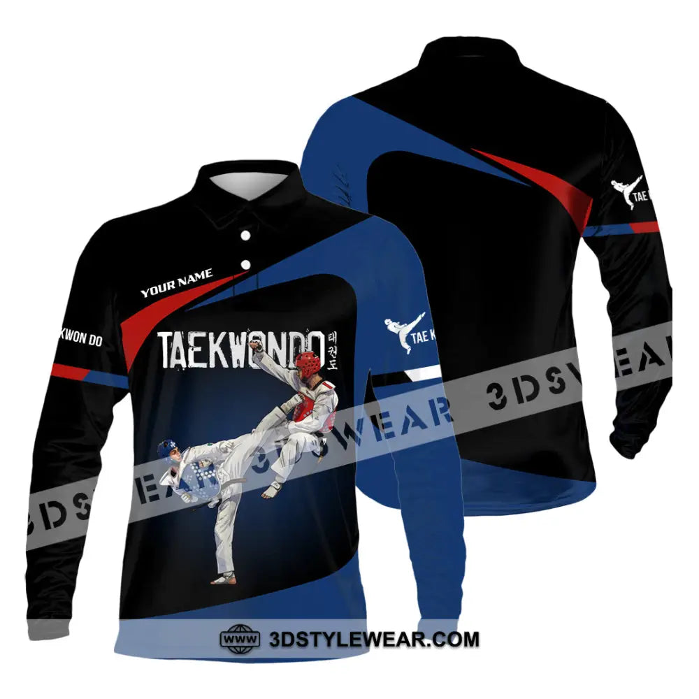 Unisex Shirt - Custom Taekwondo 3D Shirt - Long Sleeve Polo / S - T-shirt