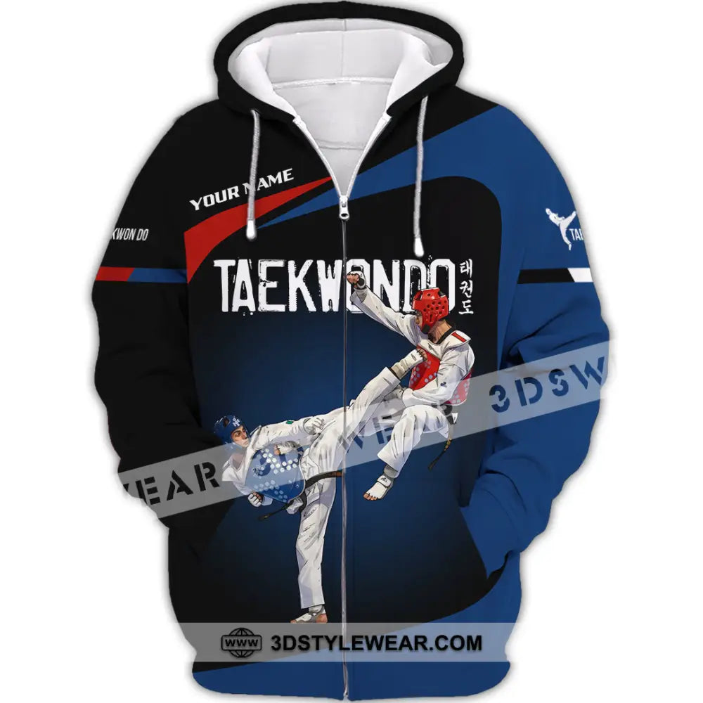 Unisex Shirt - Custom Taekwondo 3D Shirt - Zipper Hoodie / S - T-shirt