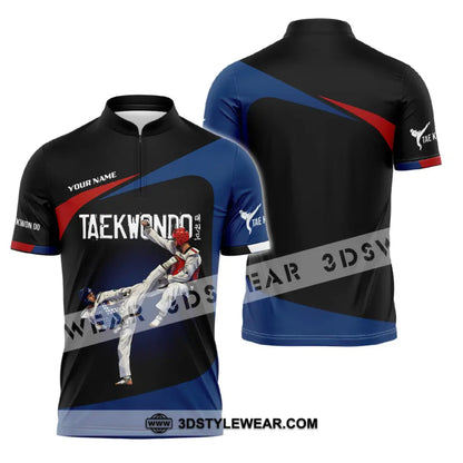 Unisex Shirt - Custom Taekwondo 3D Shirt - Zipper Polo Shirt / S - T-shirt