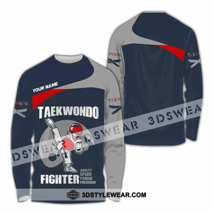 Unisex Shirt - Custom Taekwondo Fighter Shirt - Long Sleeve Shirt / S - T-shirt