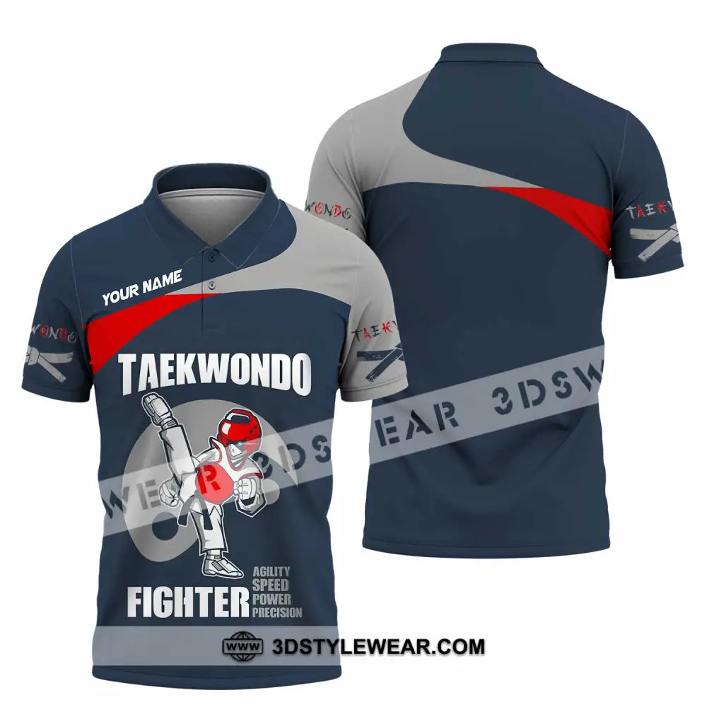 Unisex Shirt - Custom Taekwondo Fighter Shirt - Polo Shirt / S - T-shirt