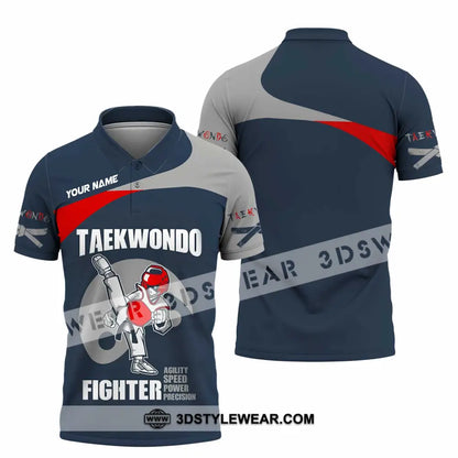 Unisex Shirt - Custom Taekwondo Fighter Shirt - Polo Shirt / S - T-shirt