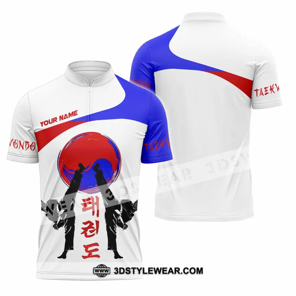 Unisex Shirt - Custom Taekwondo Lover Sport Shirt - Zipper Polo Shirt / S - T-shirt