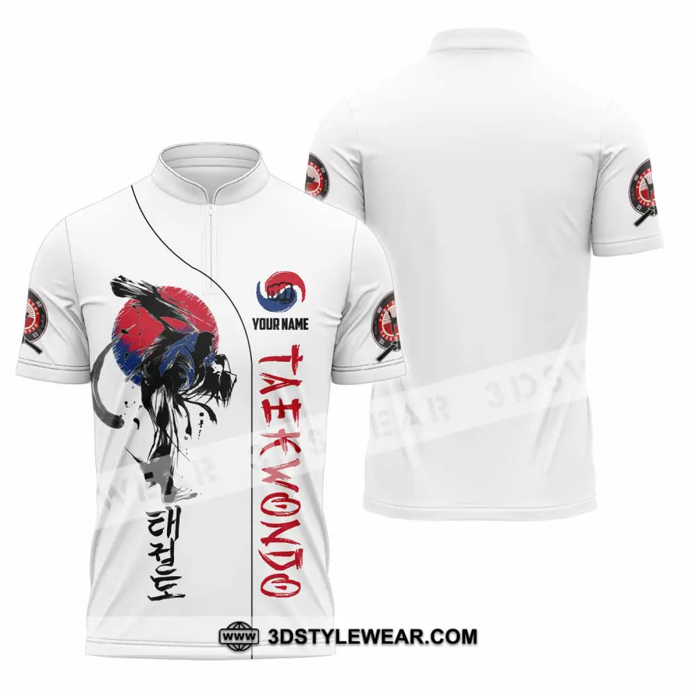 Unisex Shirt - Custom Taekwondo Shirt - Zipper Polo Shirt / S - T-shirt