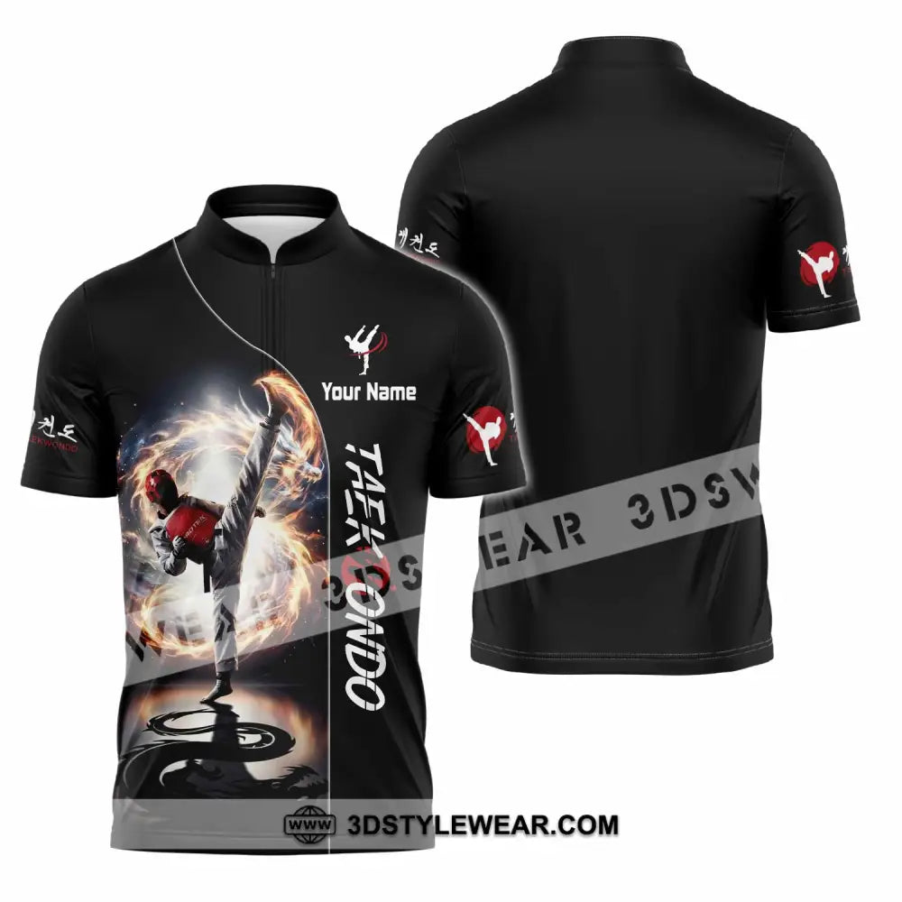 Unisex Shirt - Custom Taekwondo Shirt - Zipper Polo Shirt / S - T-shirt