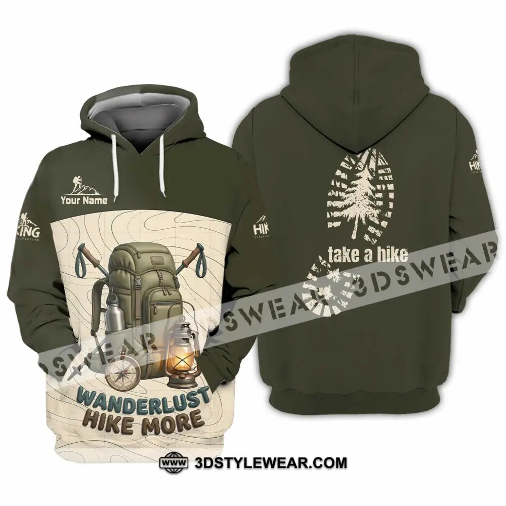 Unisex Shirt - Custom Take A Hike Wanderlust Hike More Shirt - Hoodie / S - T-shirt
