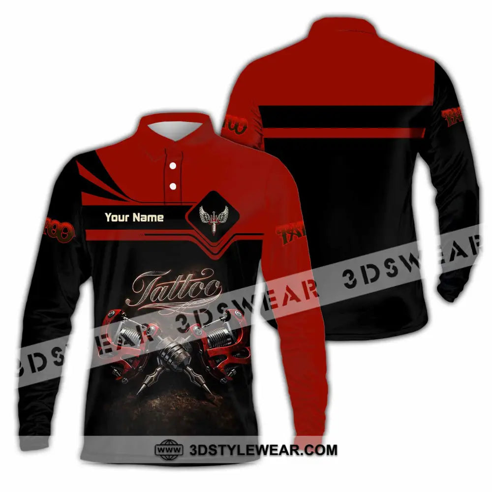 Unisex Shirt - Custom Tattoo Shirt - Long Sleeve Polo / S - T-shirt