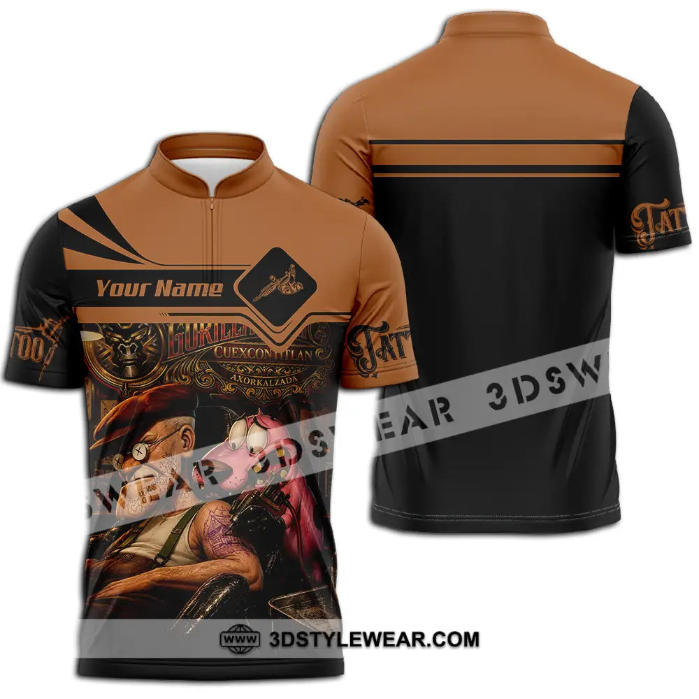 Unisex Shirt - Custom Tattoo Shirt - Zipper Polo Shirt / S - T-shirt